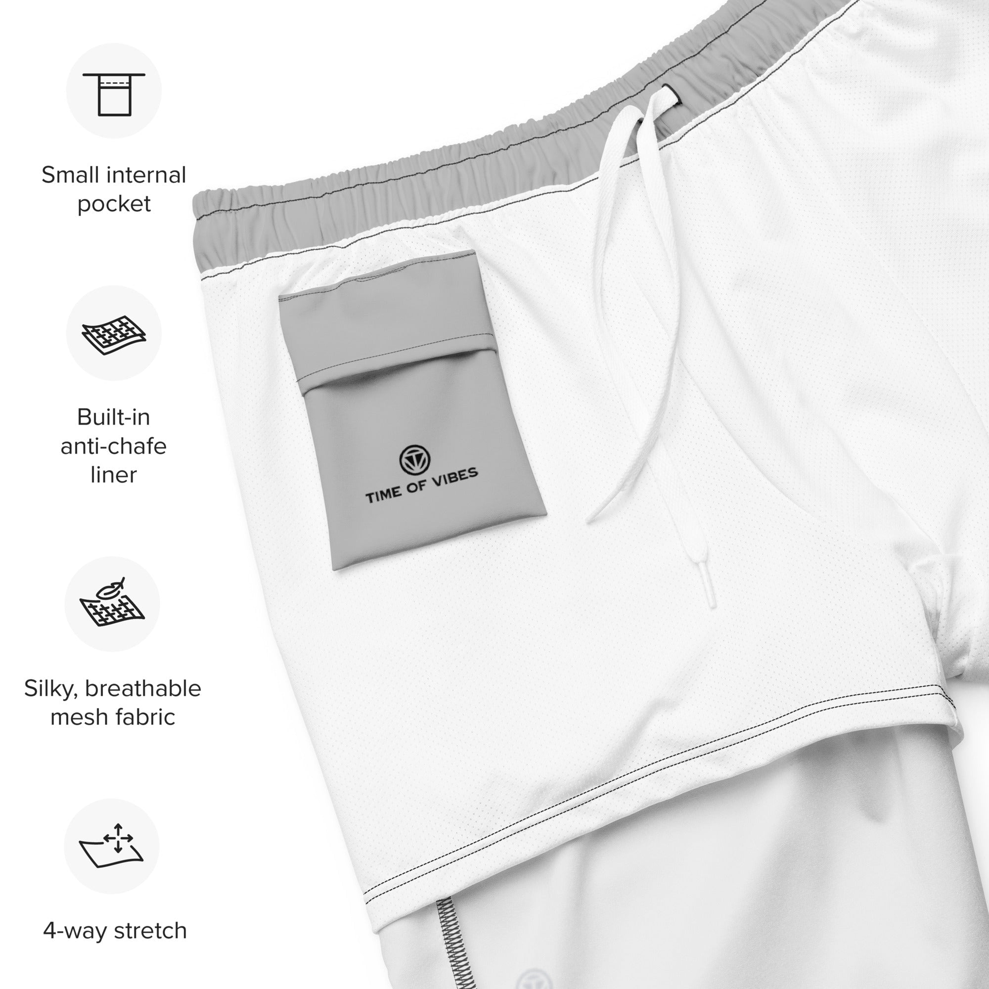 TOV Badeshorts VIBES II (Silbergrau) - Time Of Vibes - Shop Deutschland Noodosz