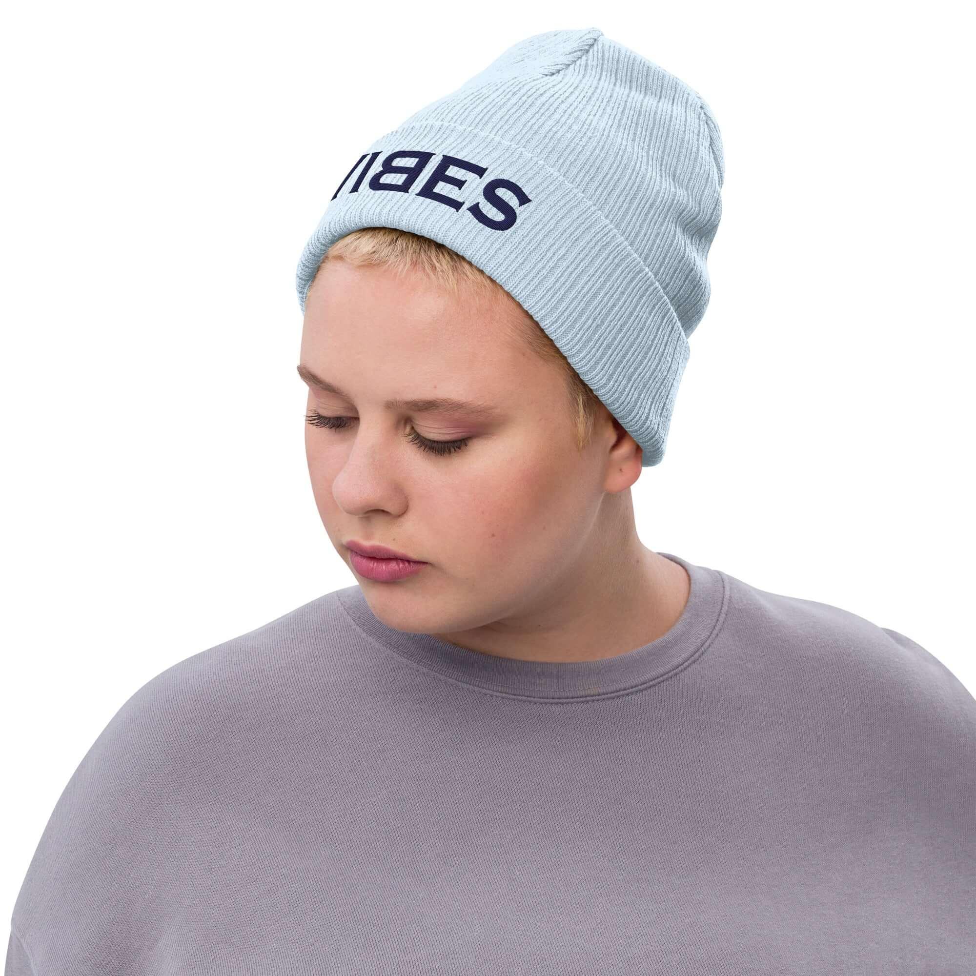TOV Beanie - Strickmütze | VIBES (Helllau/Blau) * Unisex - noodosz - Time Of Vibes - 