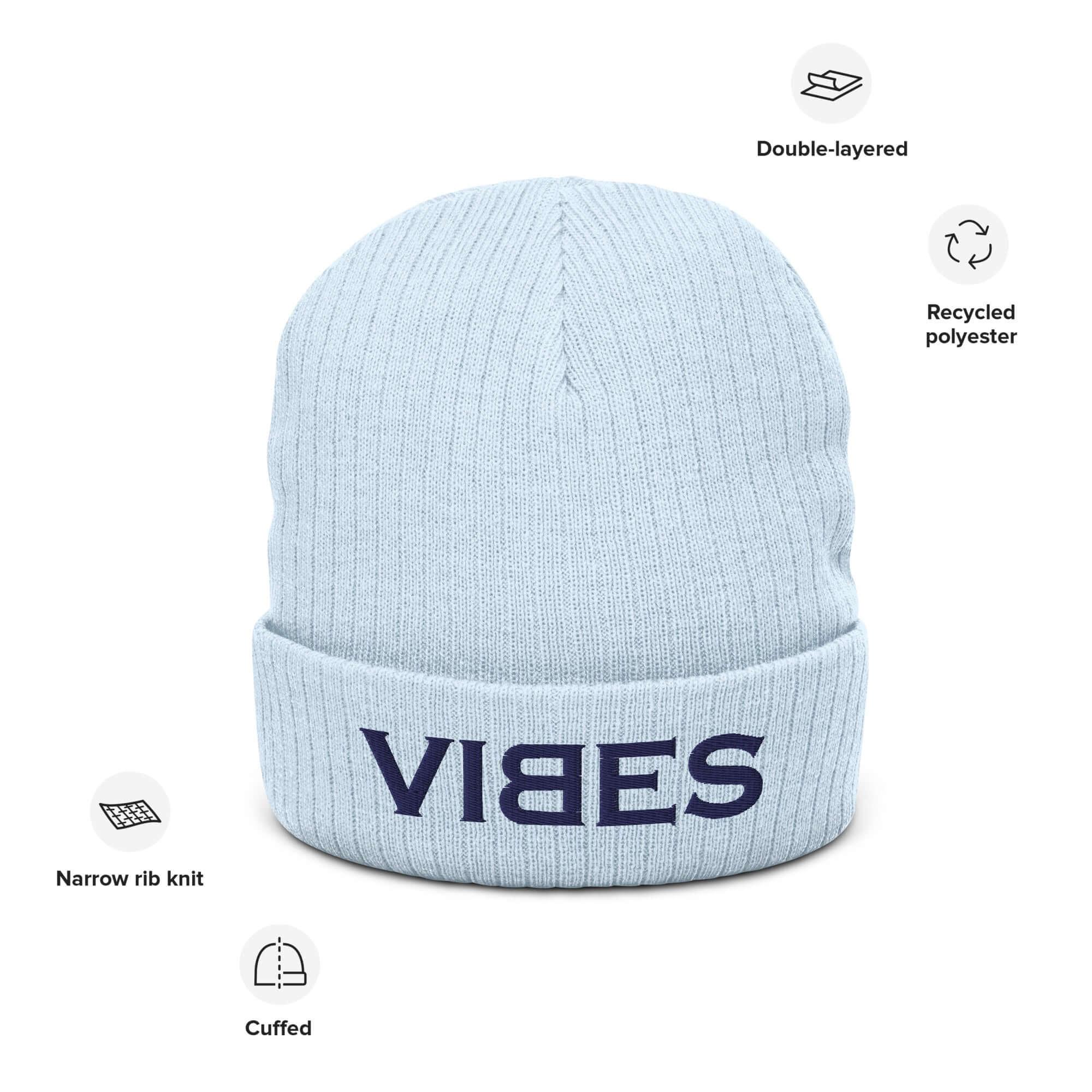 TOV Beanie - Strickmütze | VIBES (Helllau/Blau) * Unisex - noodosz - Time Of Vibes - 