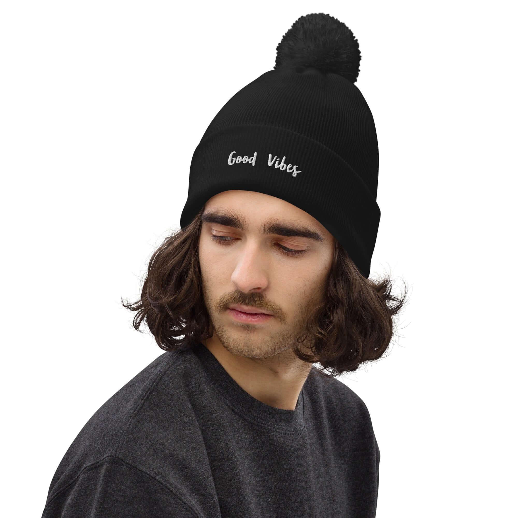 TOV Bommel - Beanie | GOOD VIBES (Schwarz) * Unisex - noodosz - Time Of Vibes - 