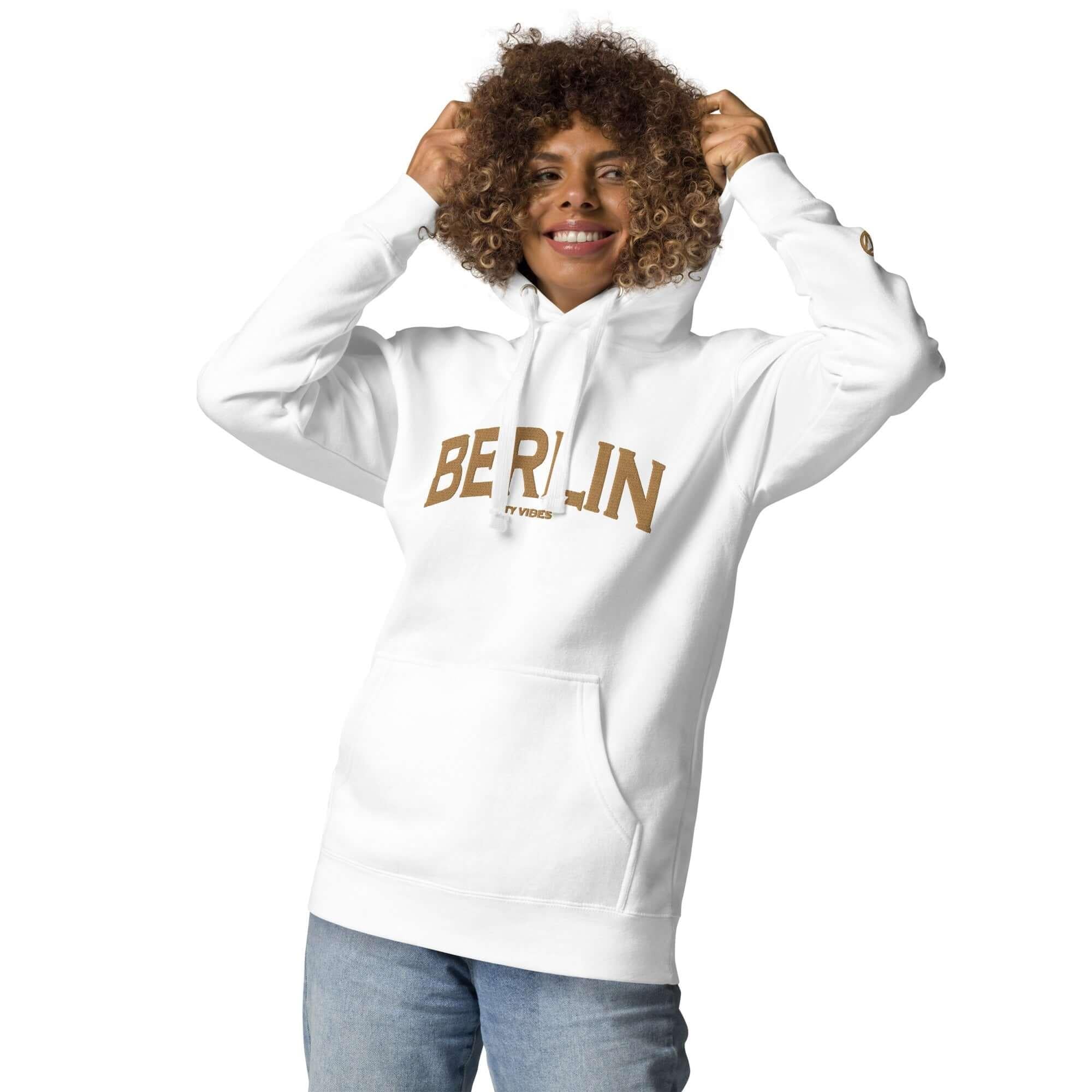 TOV Hoodie City | BERLIN (Weiß/Gold) * Unisex - Time Of Vibes - Shop Deutschland Noodosz