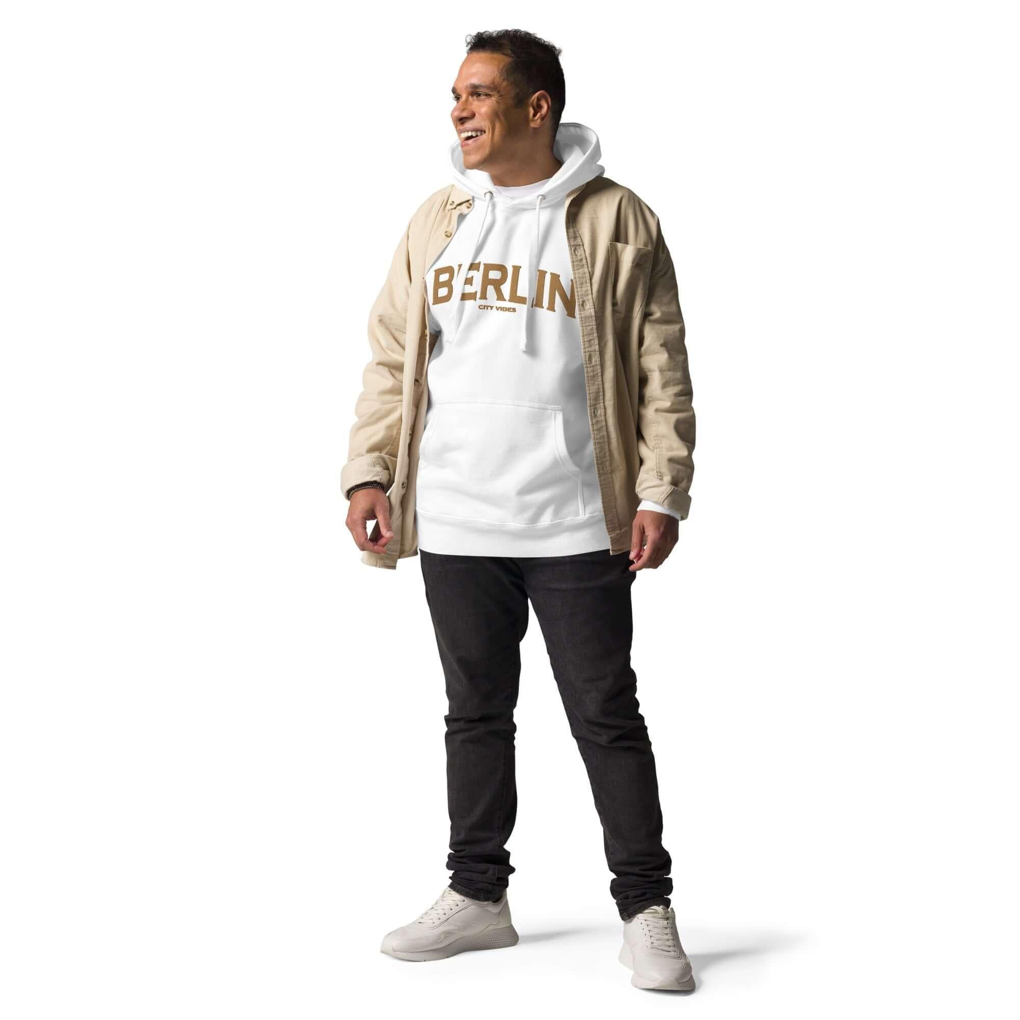 TOV Hoodie City | BERLIN (Weiß/Gold) * Unisex - Time Of Vibes - Shop Deutschland Noodosz