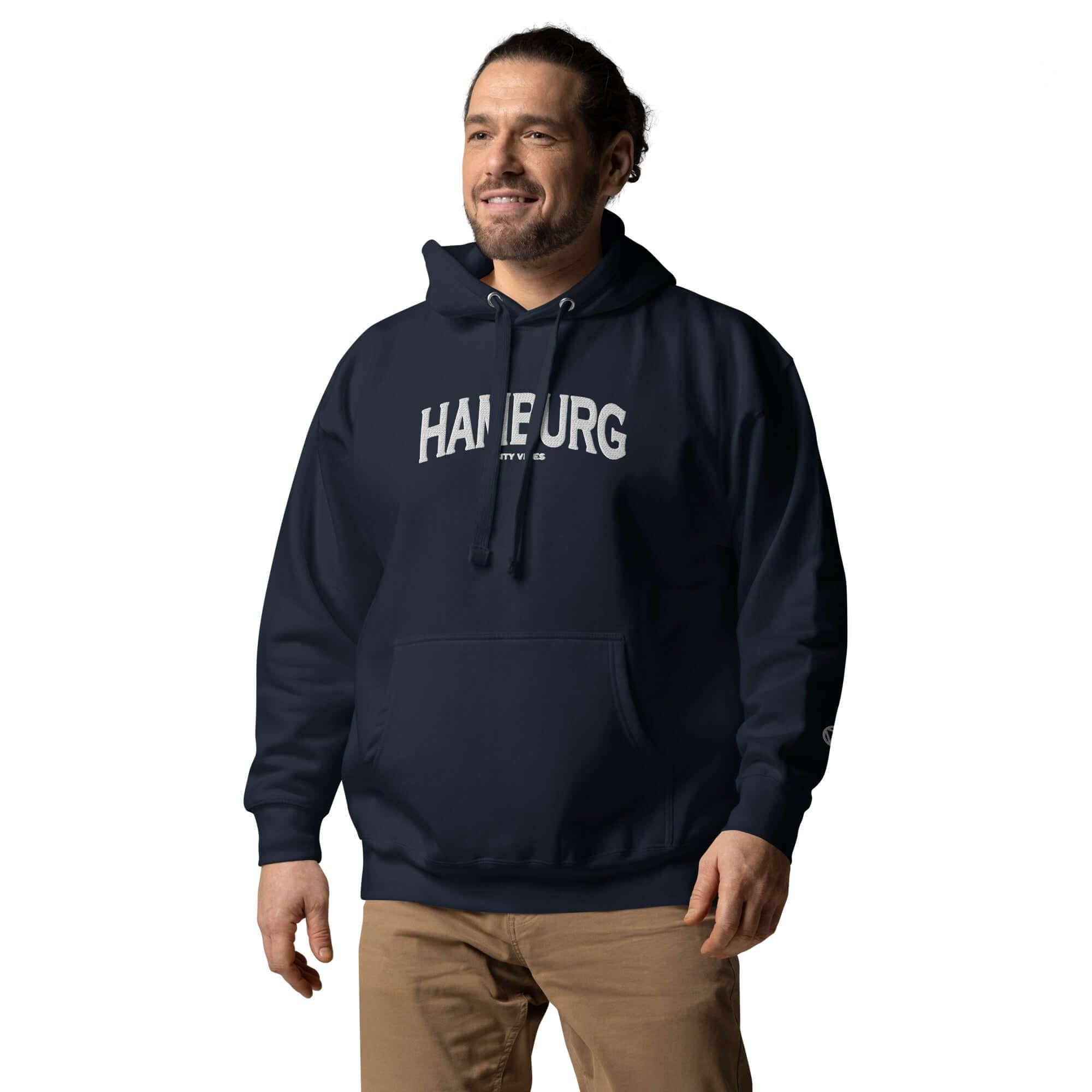 TOV Hoodie City | HAMBURG (Blau/Weiß) * Unisex - Time Of Vibes - Shop Deutschland Noodosz