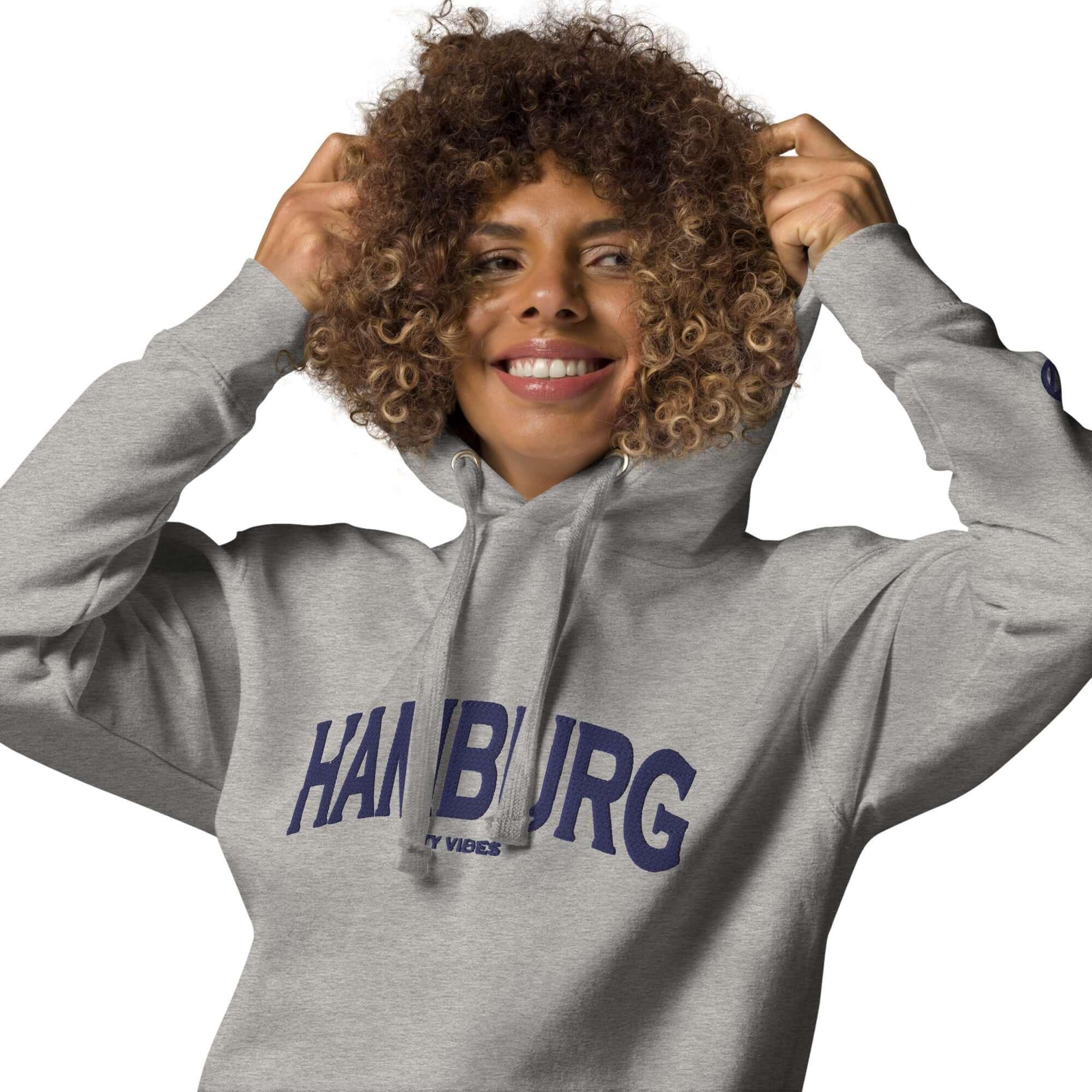TOV Hoodie City | HAMBURG (Grau/Blau) * Unisex - Time Of Vibes - Shop Deutschland Noodosz