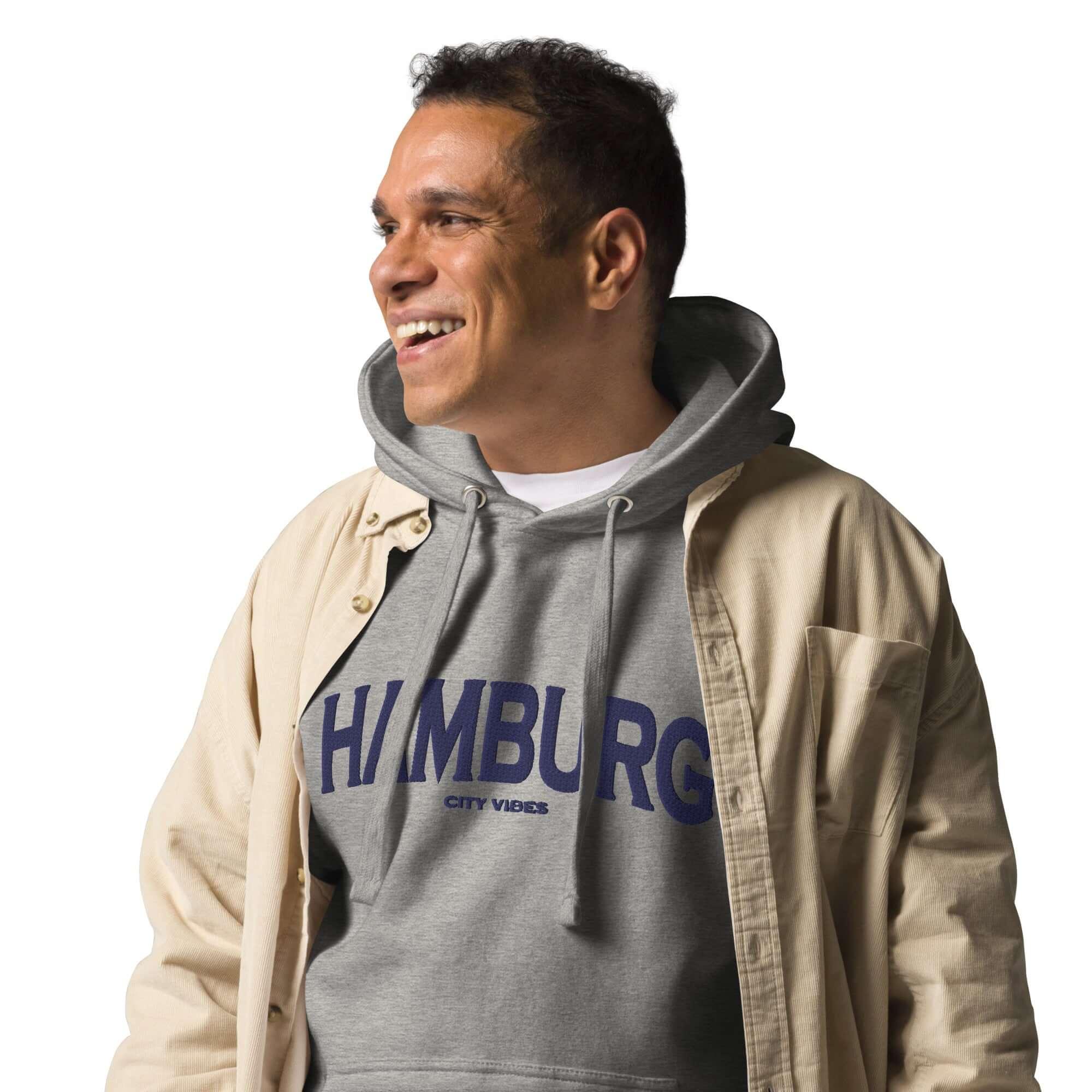 TOV Hoodie City | HAMBURG (Grau/Blau) * Unisex - Time Of Vibes - Shop Deutschland Noodosz