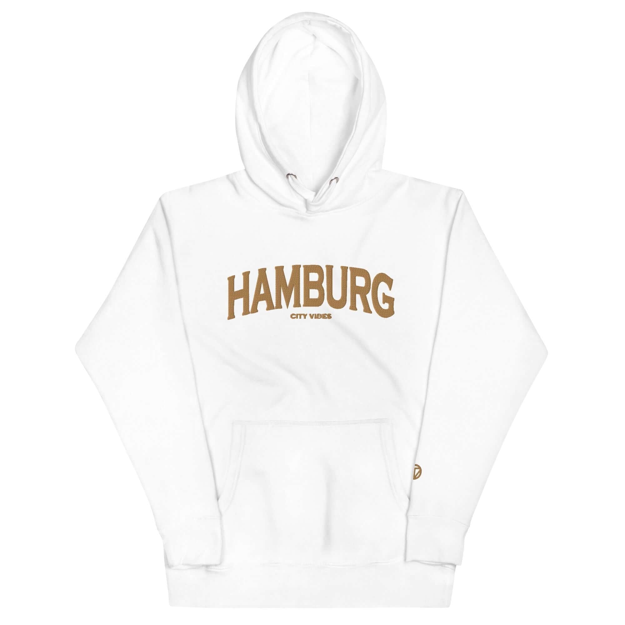 TOV Hoodie City | HAMBURG (Weiß/Gold) * Unisex - Time Of Vibes - Shop Deutschland Noodosz