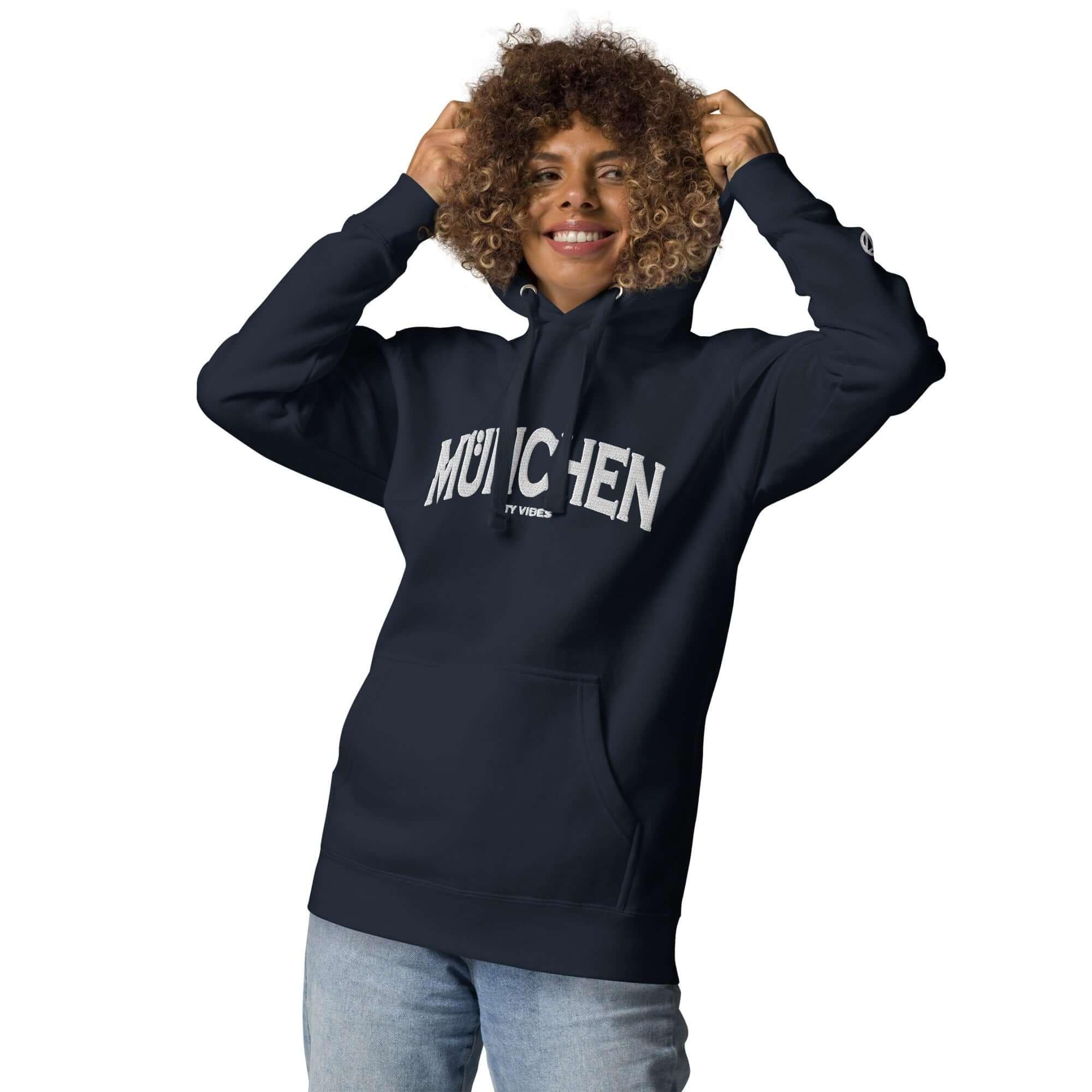TOV Hoodie City | MÜNCHEN (Navy/Weiß) * Unisex - Time Of Vibes - Shop Deutschland Noodosz