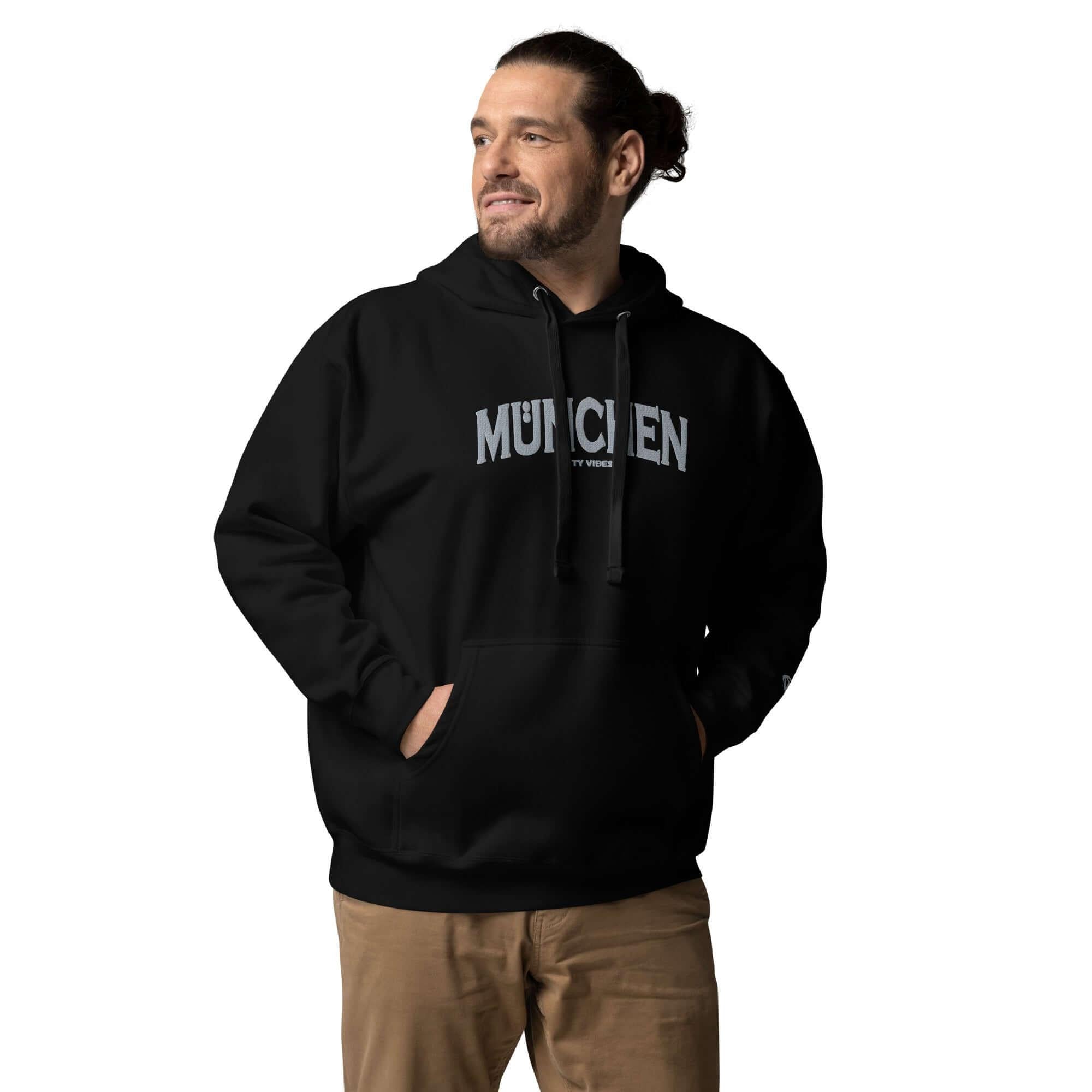 TOV Hoodie City | MÜNCHEN (Schwarz/Grau) * Unisex - Time Of Vibes - Shop Deutschland Noodosz