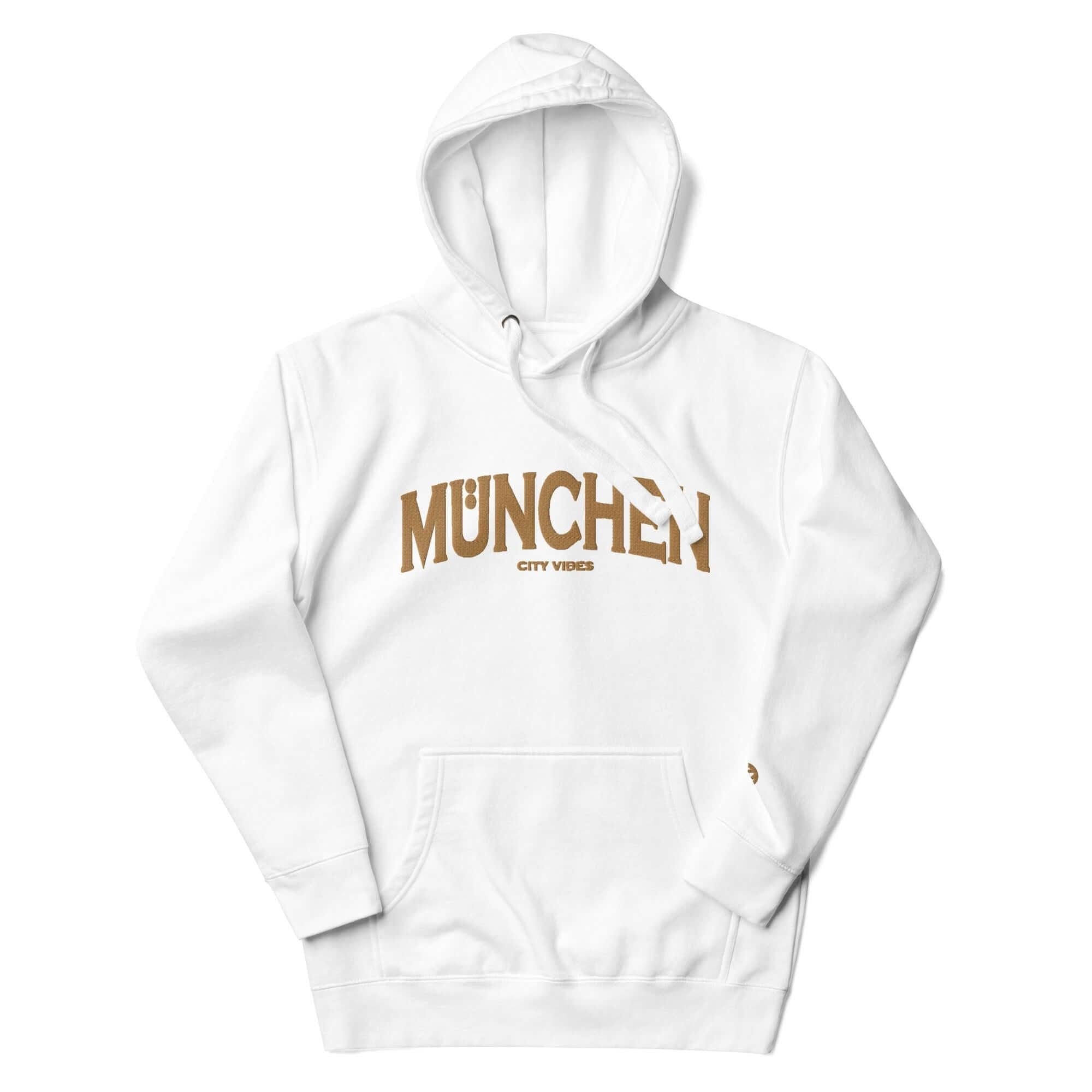 TOV Hoodie City | MÜNCHEN (Weiß/Gold) * Unisex - Time Of Vibes - Shop Deutschland Noodosz