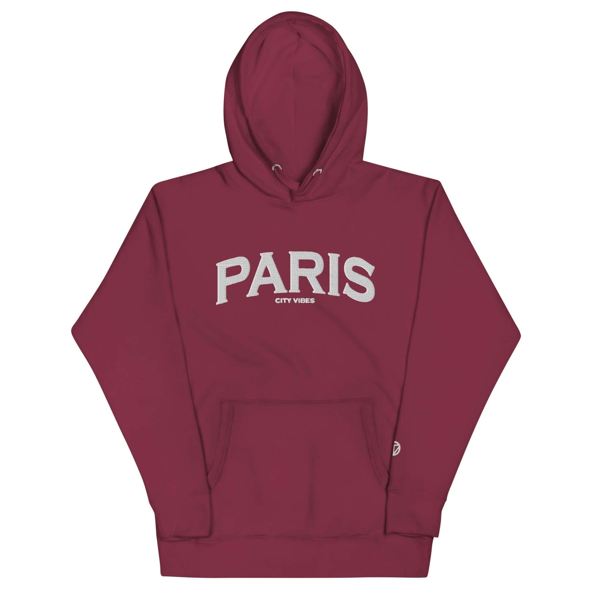 TOV Hoodie City | PARIS (Rot/Weiß) * Unisex - Time Of Vibes - Shop Deutschland Noodosz