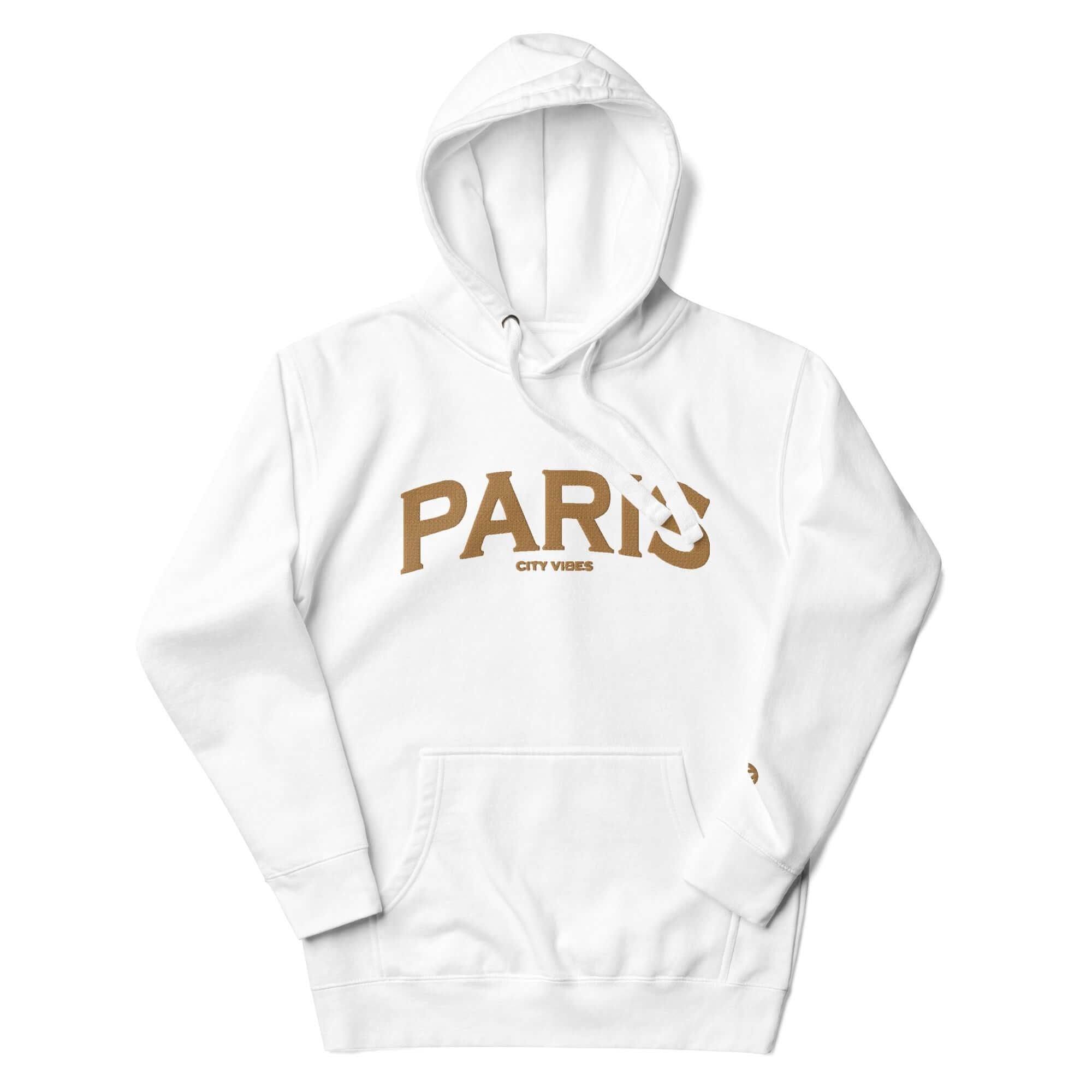 TOV Hoodie City | PARIS (Weiß/Gold) * Unisex - Time Of Vibes - Shop Deutschland Noodosz