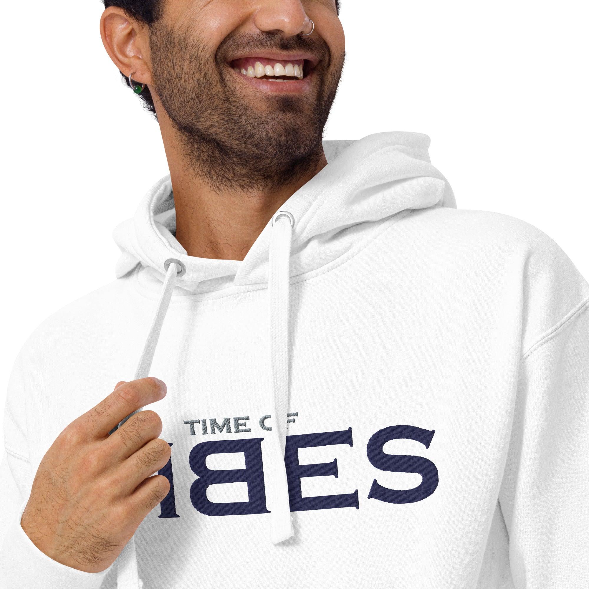 TOV Hoodie | VIBES (Weiß/Blau) * Unisex - Time Of Vibes - Shop Deutschland Noodosz