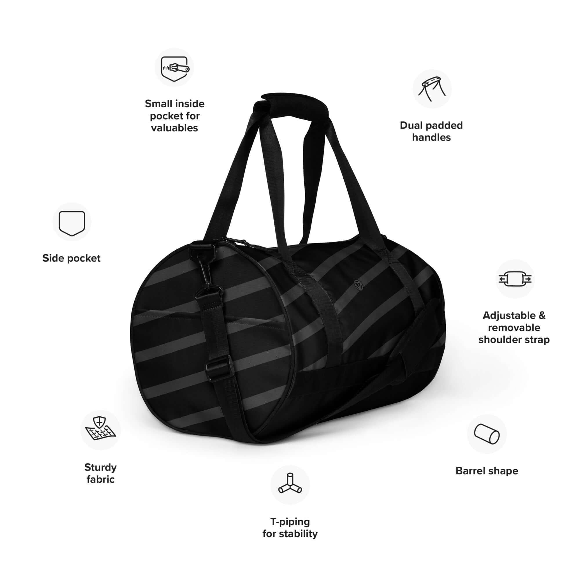 TOV Sporttasche | ELEGANT (Schwarz) - Time Of Vibes - Shop Deutschland Noodosz