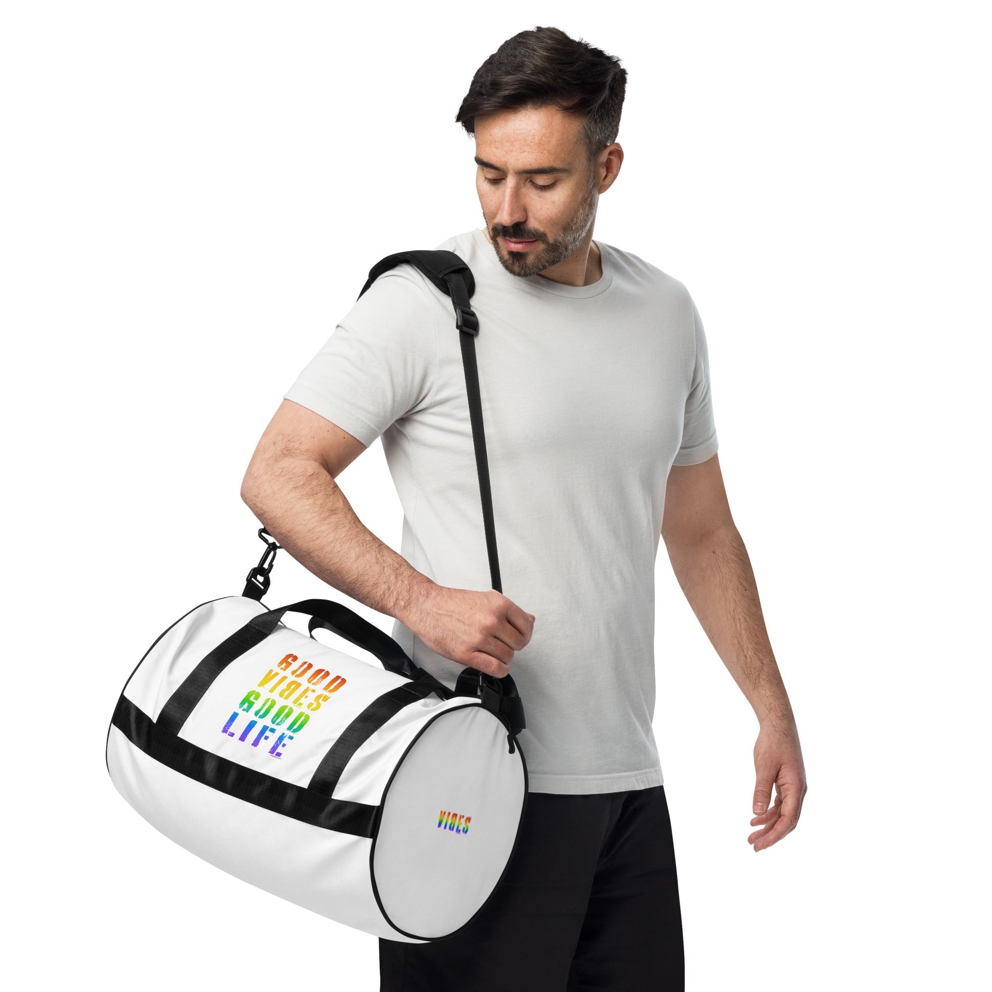 TOV Sporttasche | GOOD - LIFE LGBTQ (Weiß) - Time Of Vibes - Shop Deutschland Noodosz