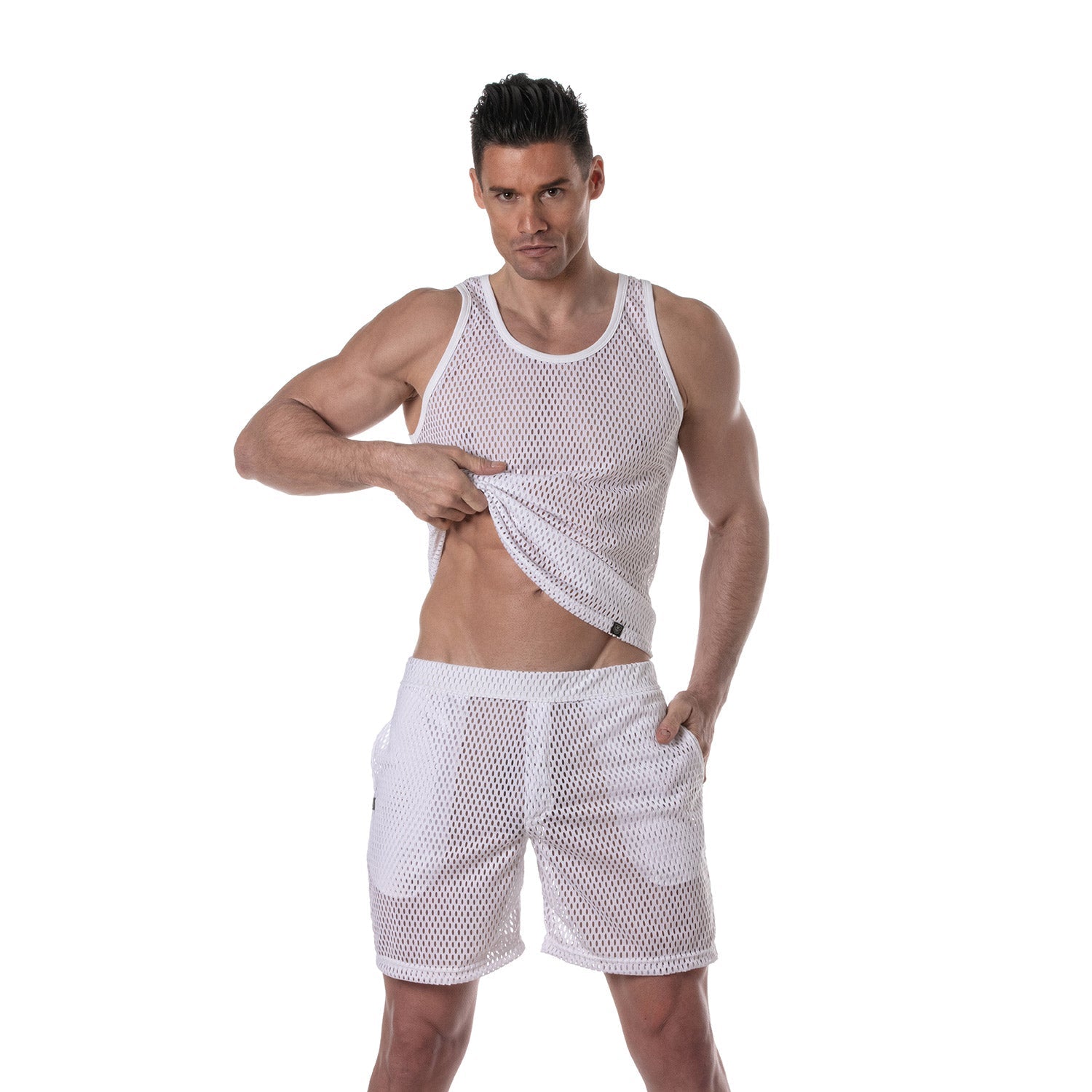 Transparentes Mesh - Tanktop in Weiß - TOF Paris - Shop Deutschland Noodosz