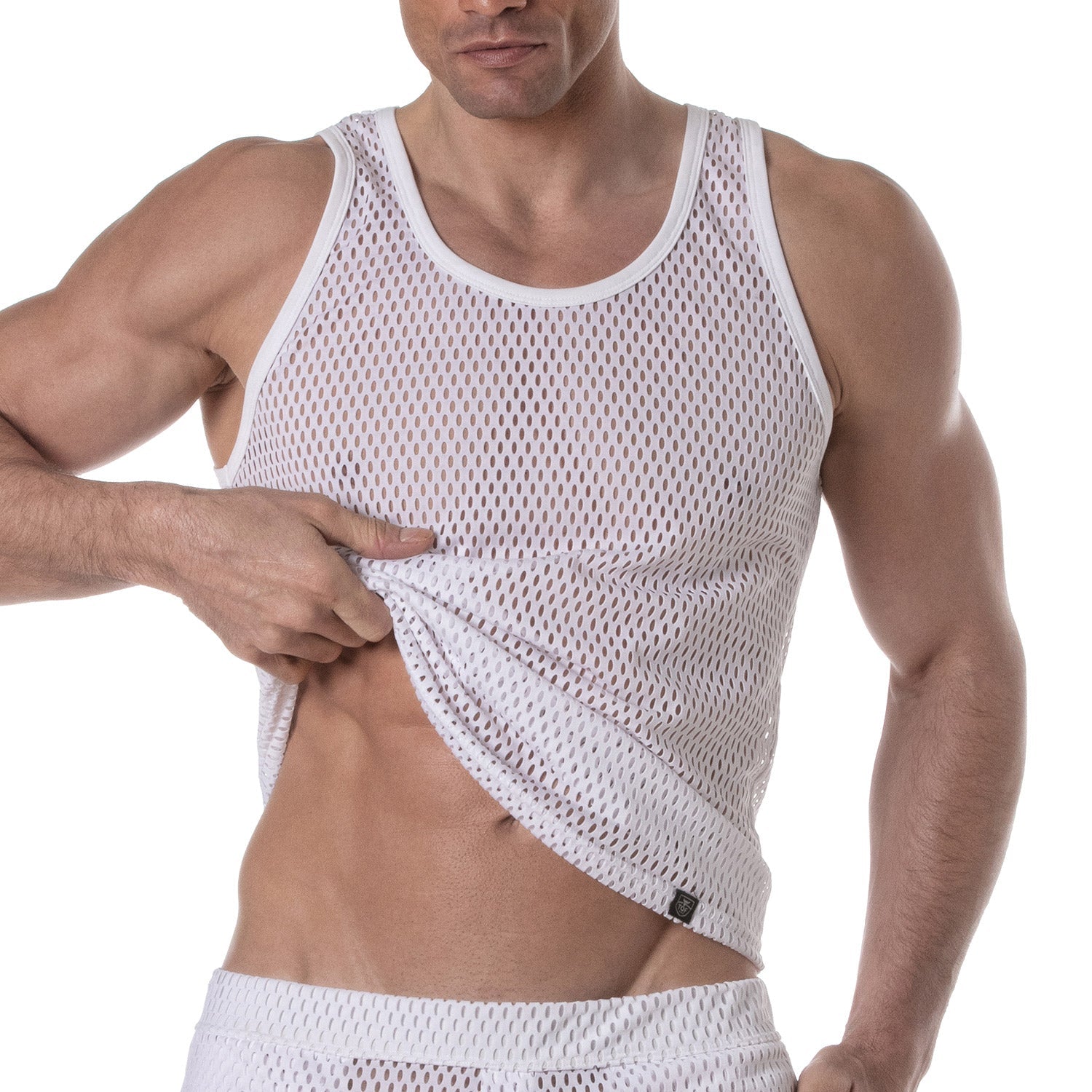 Transparentes Mesh - Tanktop in Weiß - TOF Paris - Shop Deutschland Noodosz