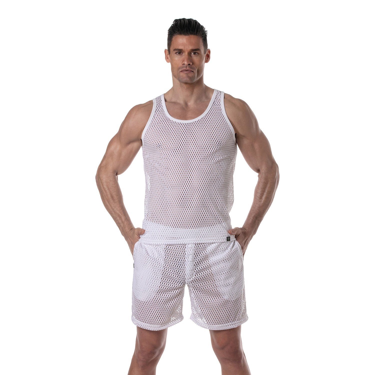 Transparentes Mesh - Tanktop in Weiß - TOF Paris - Shop Deutschland Noodosz