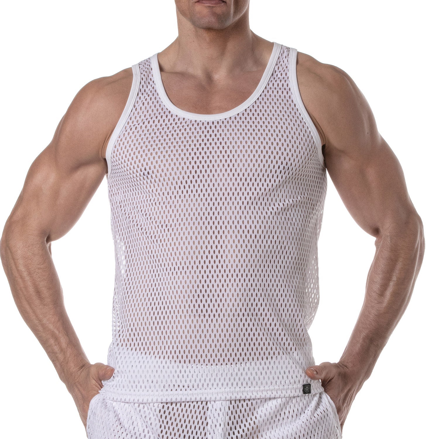 Transparentes Mesh - Tanktop in Weiß - TOF Paris - Shop Deutschland Noodosz