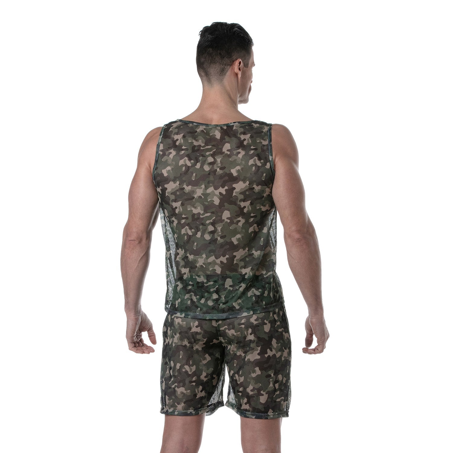 Transparentes Mesh - Tanktop Khaki - Camo - TOF Paris - Shop Deutschland Noodosz