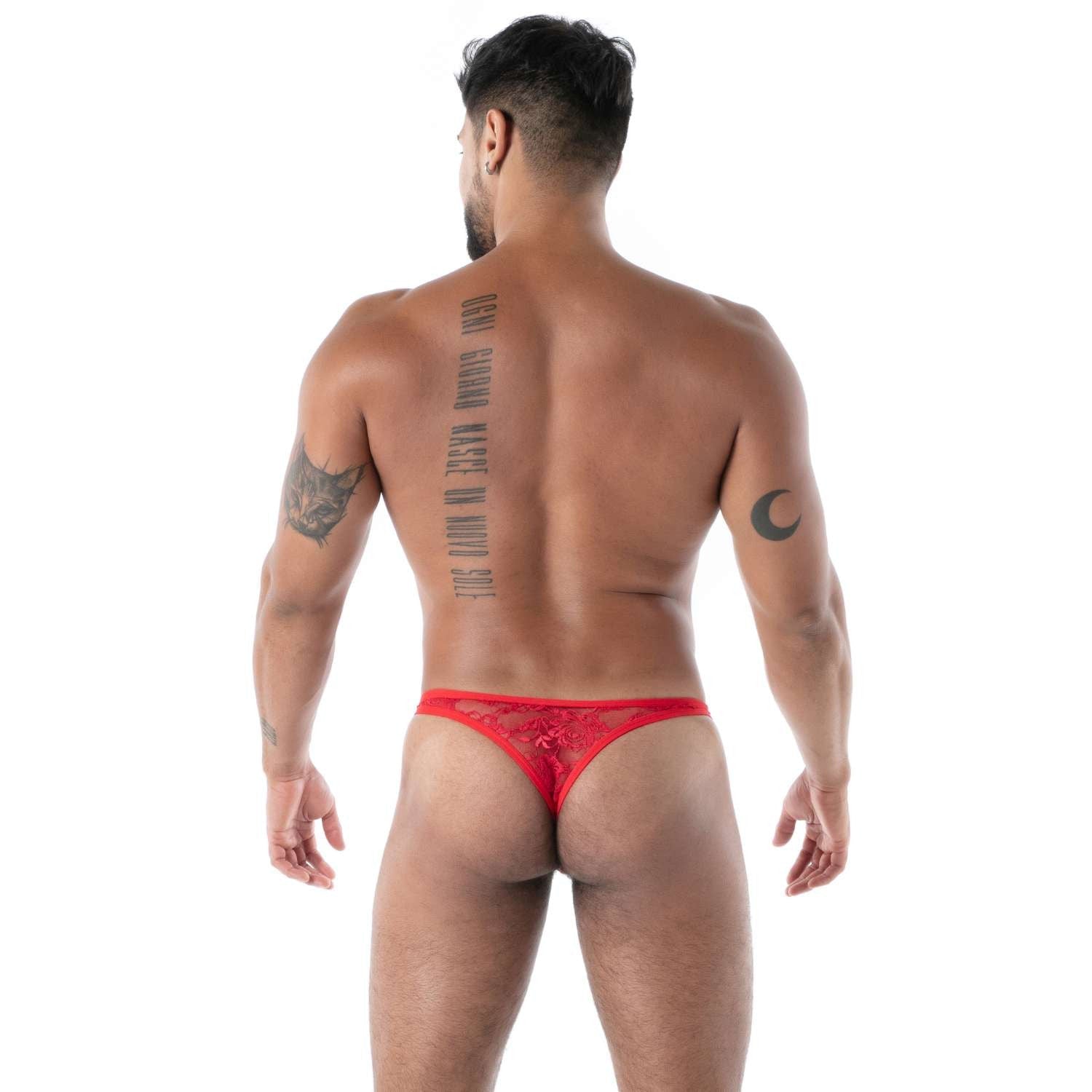 Verführerische Spitze G - String – Rot - TOF Paris - Shop Deutschland Noodosz