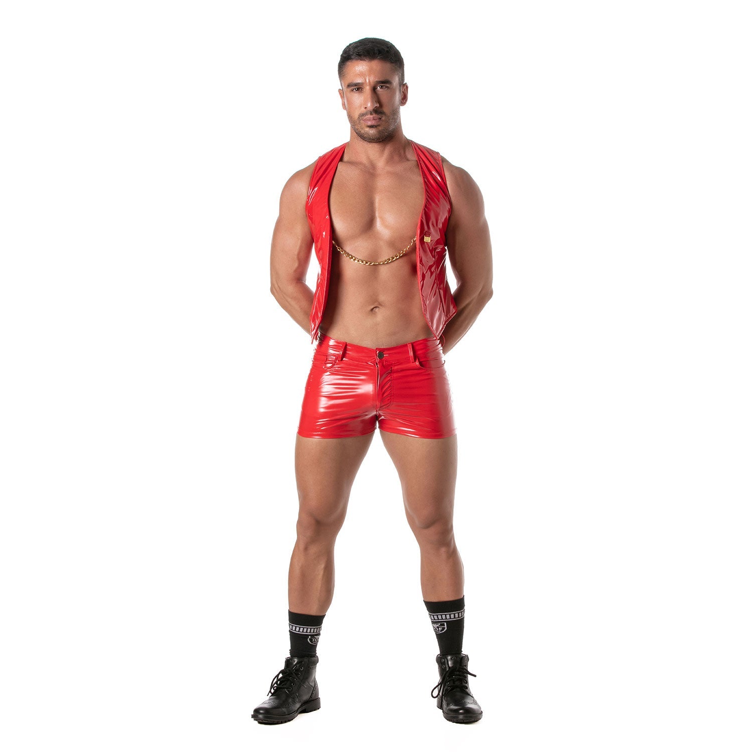 Vinyl Chain Vest Red - TOF Paris - Shop Deutschland Noodosz