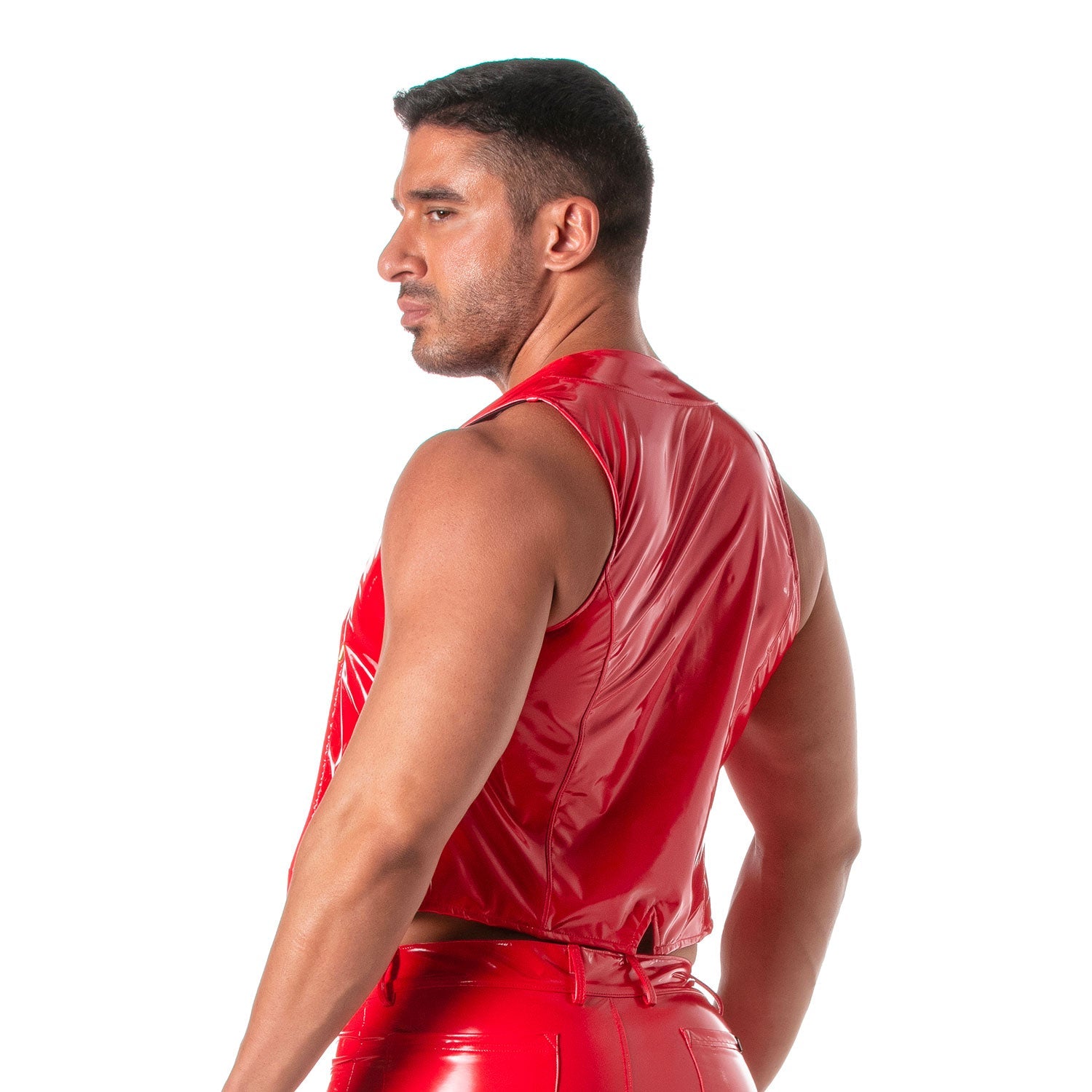 Vinyl Chain Vest Red - TOF Paris - Shop Deutschland Noodosz