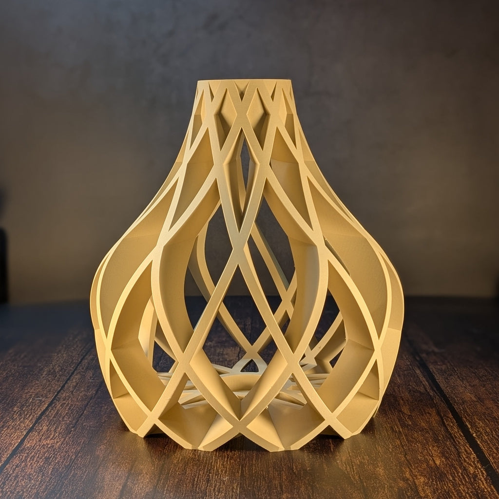Volcano Vase White Oak – PLA-Wood 3D printing, design vase
