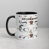All you need is Love and Coffee - mug with colored interior