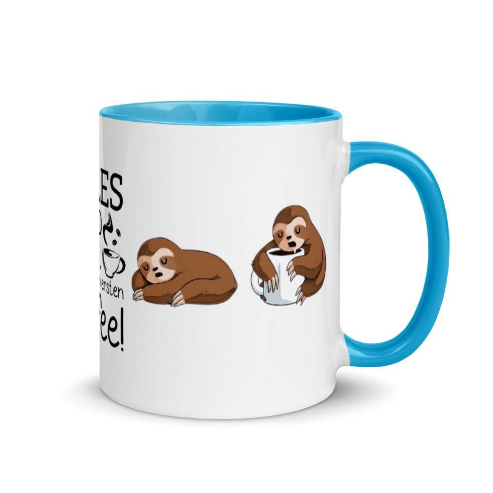 Alles wird gut nach dem ersten Kaffee - Tasse mit farbiger Innenseite